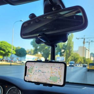 Spatro - Rotating and retractable phone holder for car.