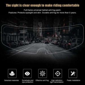 ClearViz - Set of 2 anti-fog and anti-rain stickers for helmets.