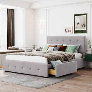 Hautfreundliches Doppelbett Aus Samt